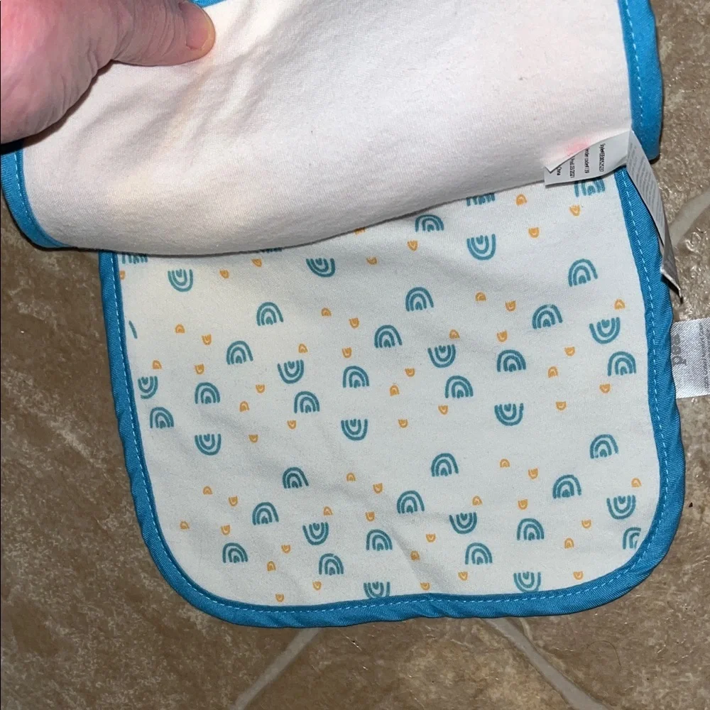 Chick Pea Safari Animal Bib Set - Blue and Orange